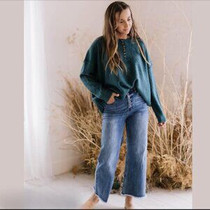 Cozy Sweater with Wooden Button Detail